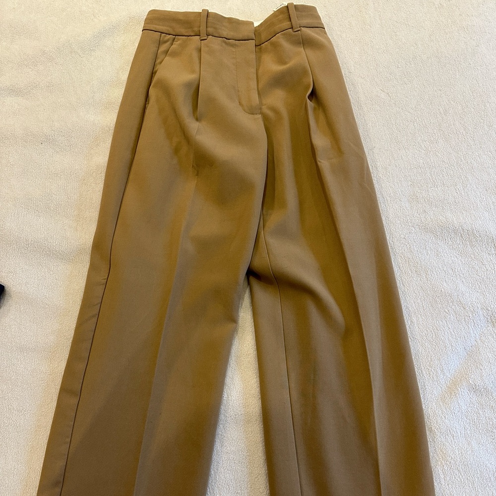 Wilfred by Aritzia Tan Trouser pants rarely worn